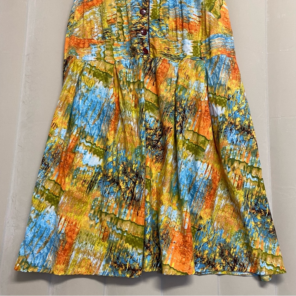 Retrolicious Women’s Dress Size 4X 100% Cotton Abstract Landscape Feminine - Picture 3 of 11